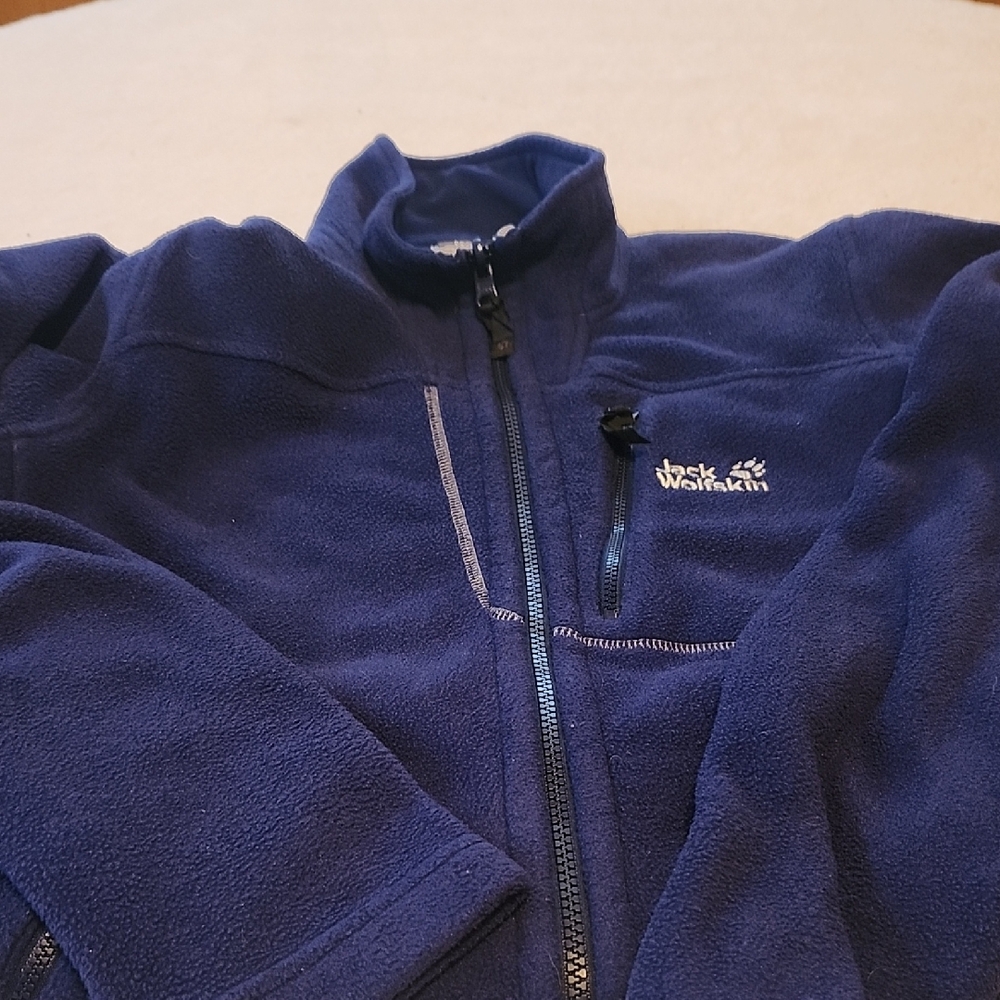 Jack Wolfskin Navy  Blue Full-Zip Fleece Mens Size Small